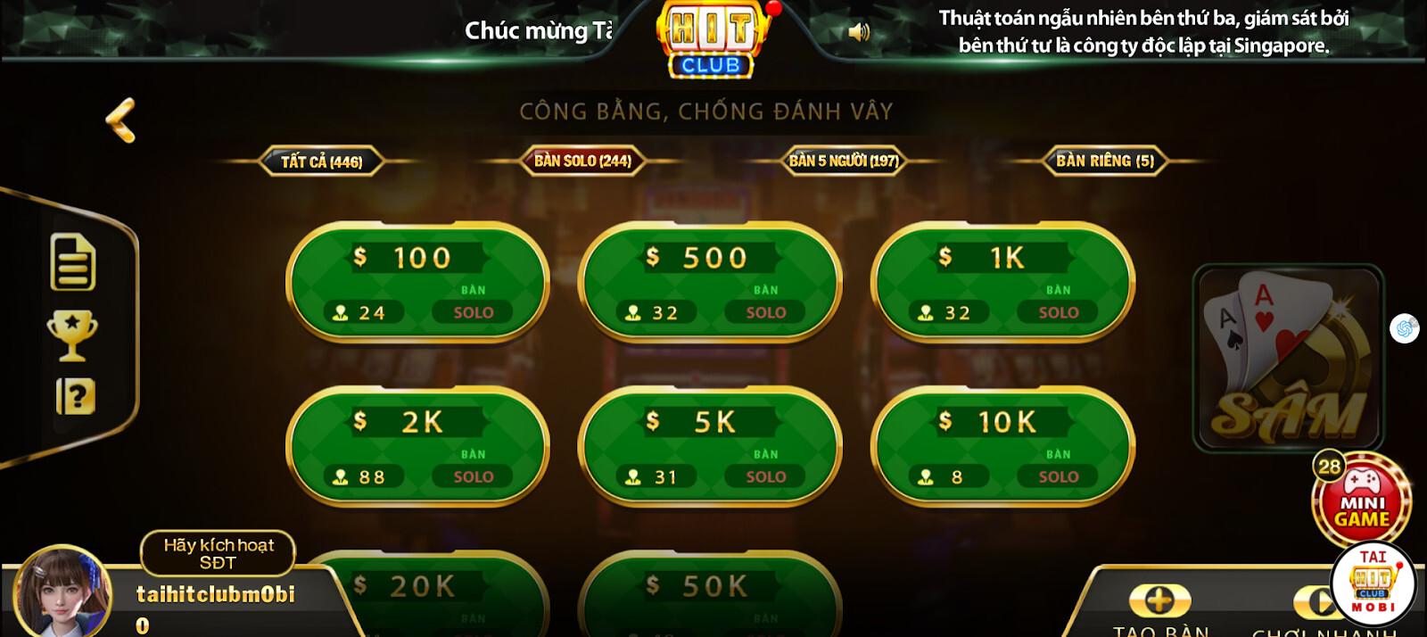 Những điều cần chú ý khi chơi bài sâm lốc online